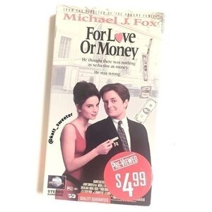 Vintage FOR LOVE OR MONEY (1993) Michael J. Fox - VHS Rare Find